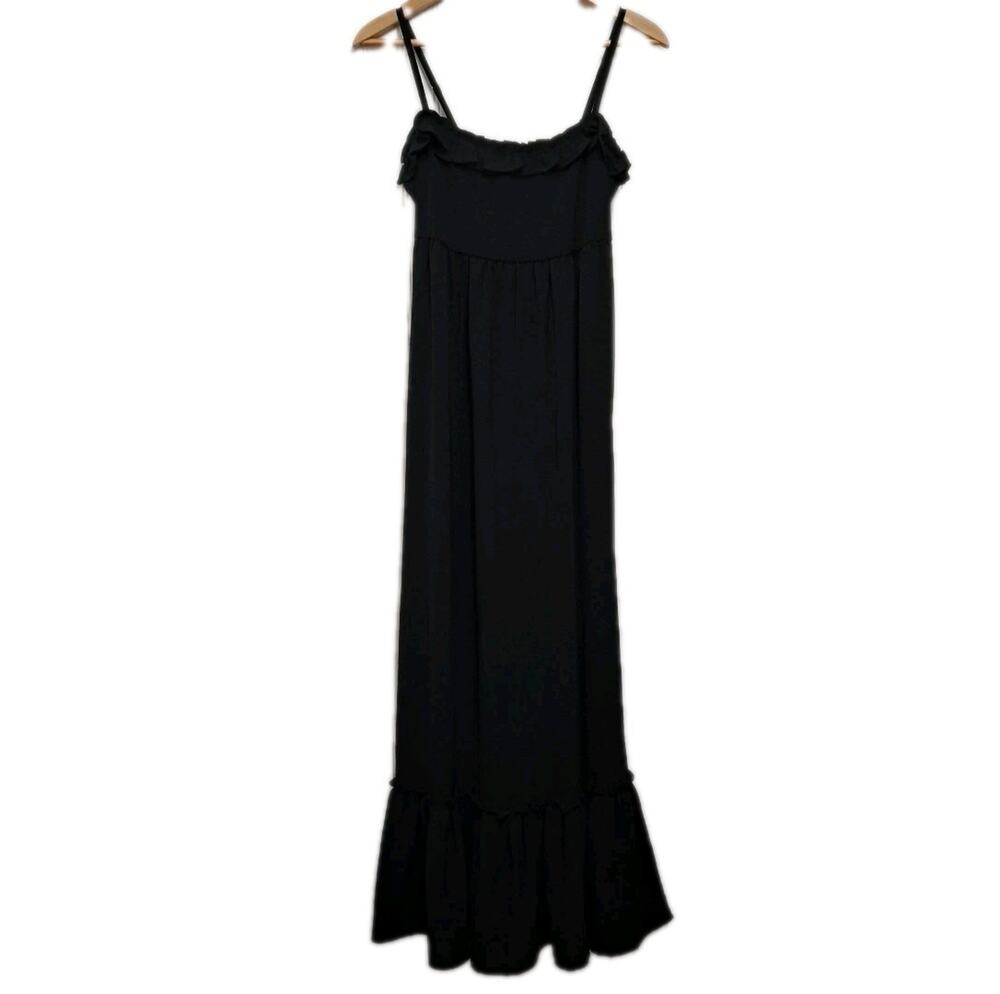 Laundry Shelli Segal Maxi Dress Womens 2 Black Sleeveless Empire Waist Wedding